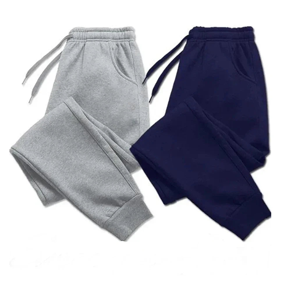 Pantalones informales para hombre pantalones de chándal de lana para otoño e invierno pantalones deportivos para correr para