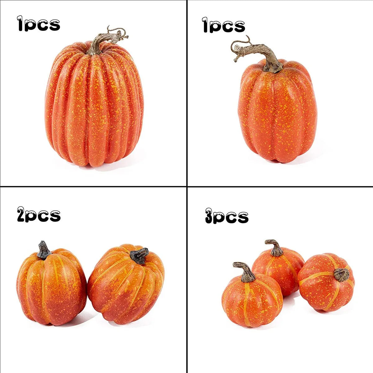 7pcs Artificial Pumpkins