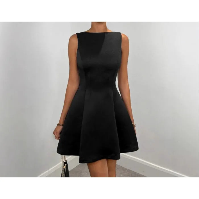 Mini Dress for Woman ,Vestido con elegancia clásica en colores neutros