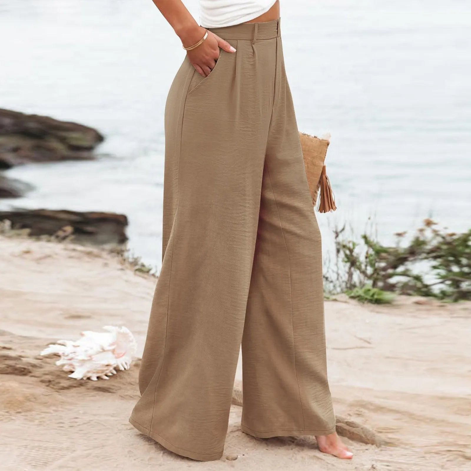 Women's Wide Leg Pants High Elastic