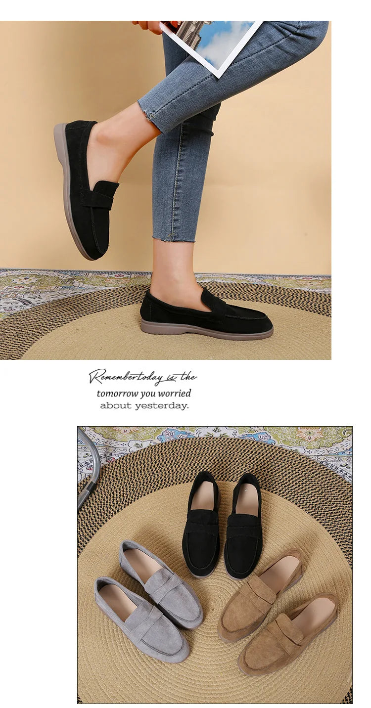 Zapatillas para mujer cómodas y elegantes  comfortable and versatile flat loafers Woman Casual Lightweight