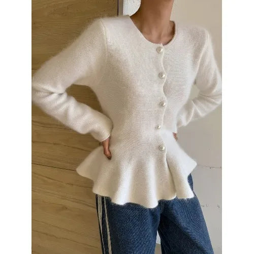 Women's Simple Elegance Cardigan.Cardigan elegante con botones