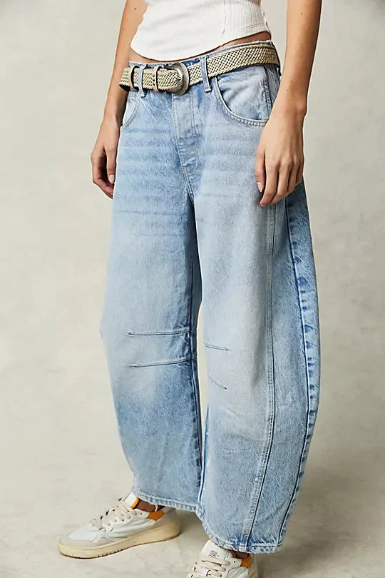Cotton Denim Long Jeans For Women