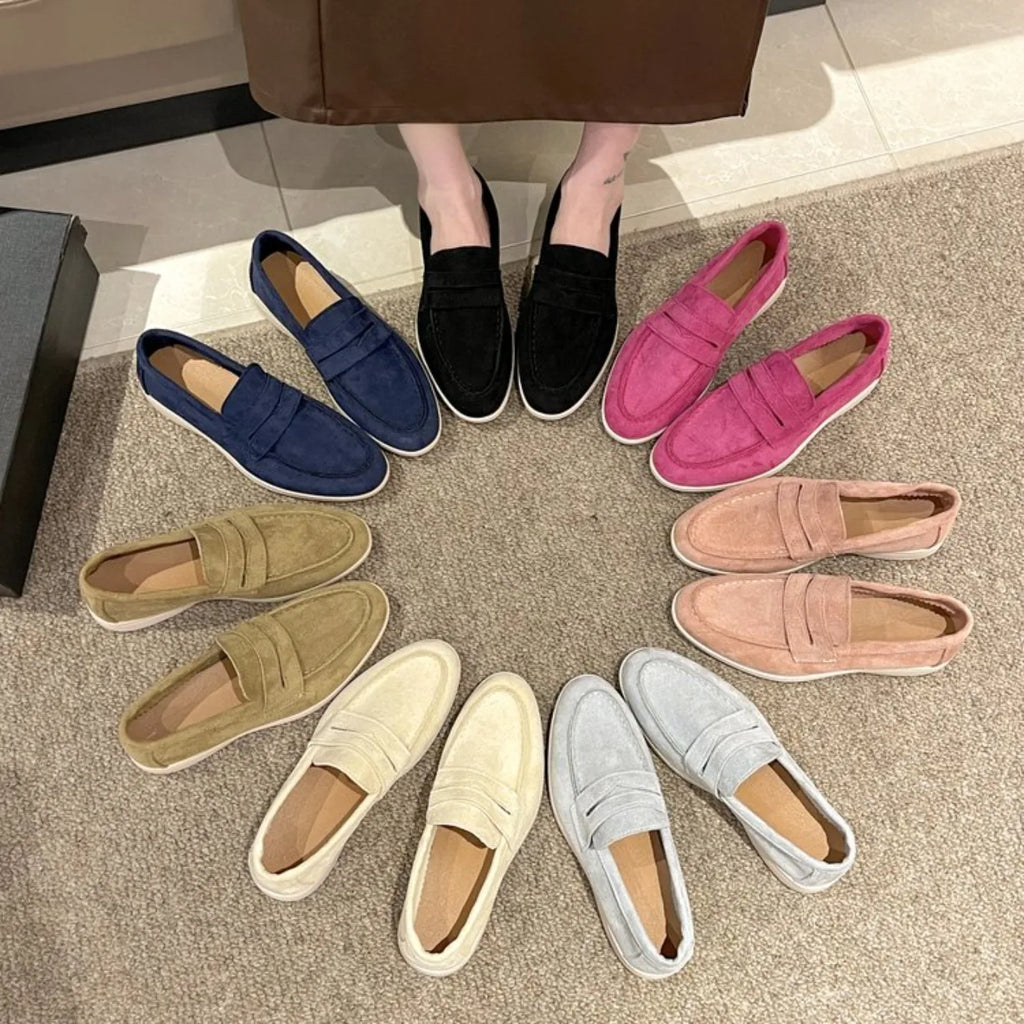 Zapatillas para mujer elegantes y cómodas Comfortable Low Top Shoes Solid Color High Quality Simple Flat Women's Shoes