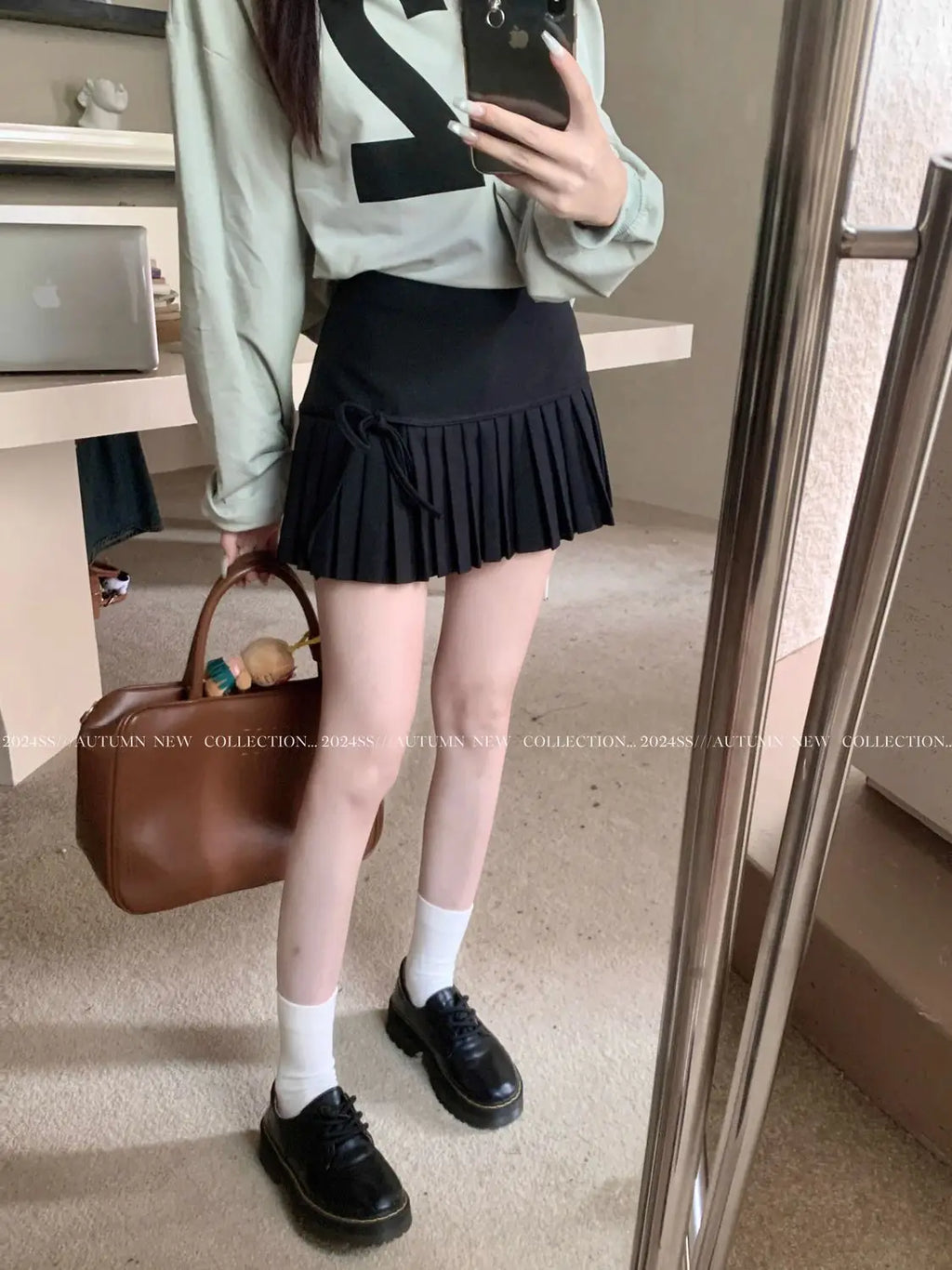 Women Summer Anti-Light Polyester Pleated Skirts